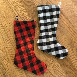 Set of two handcrafted small Christmas stockings NEW